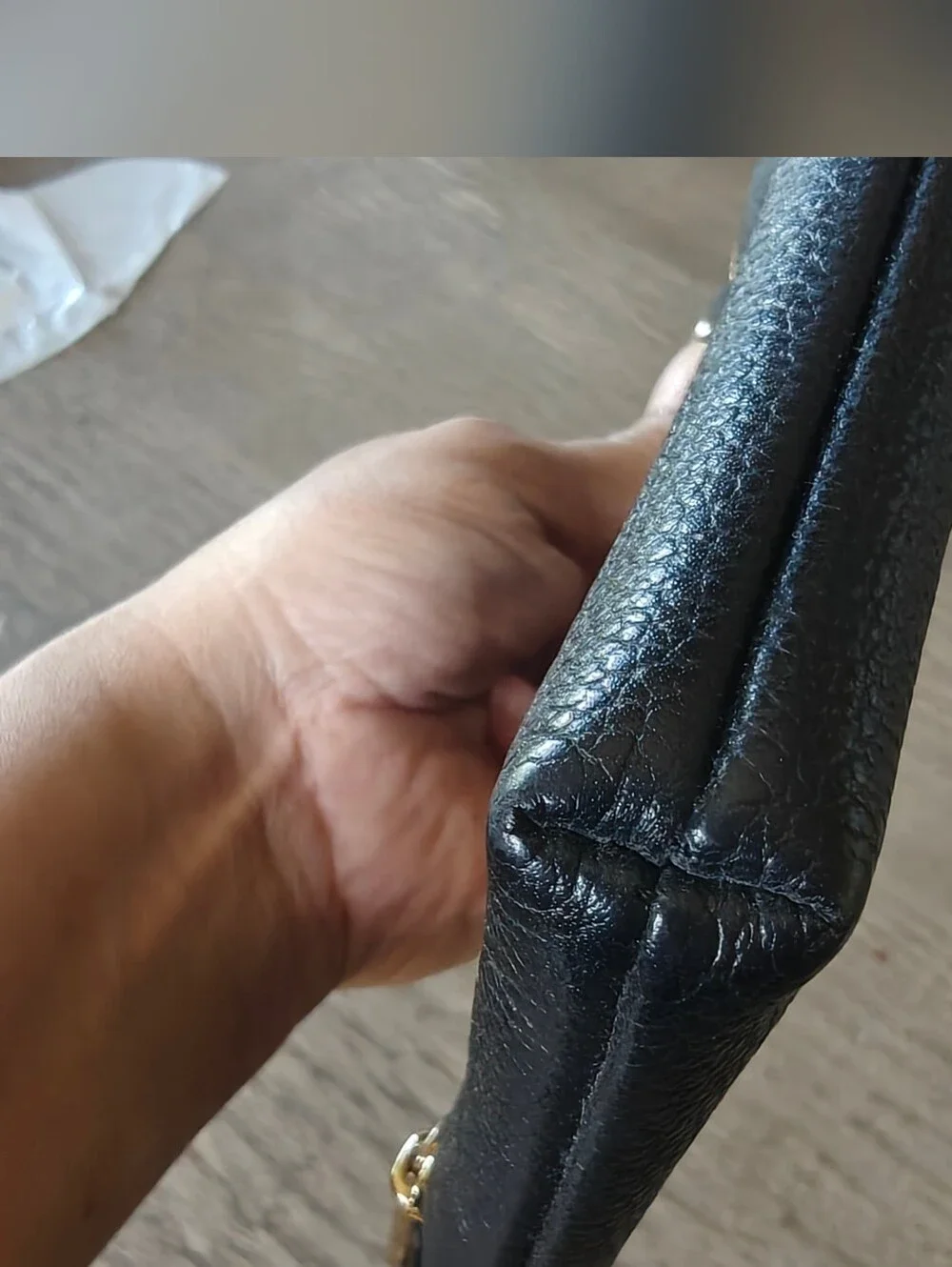 Michael Kors Black Leather Wristlet